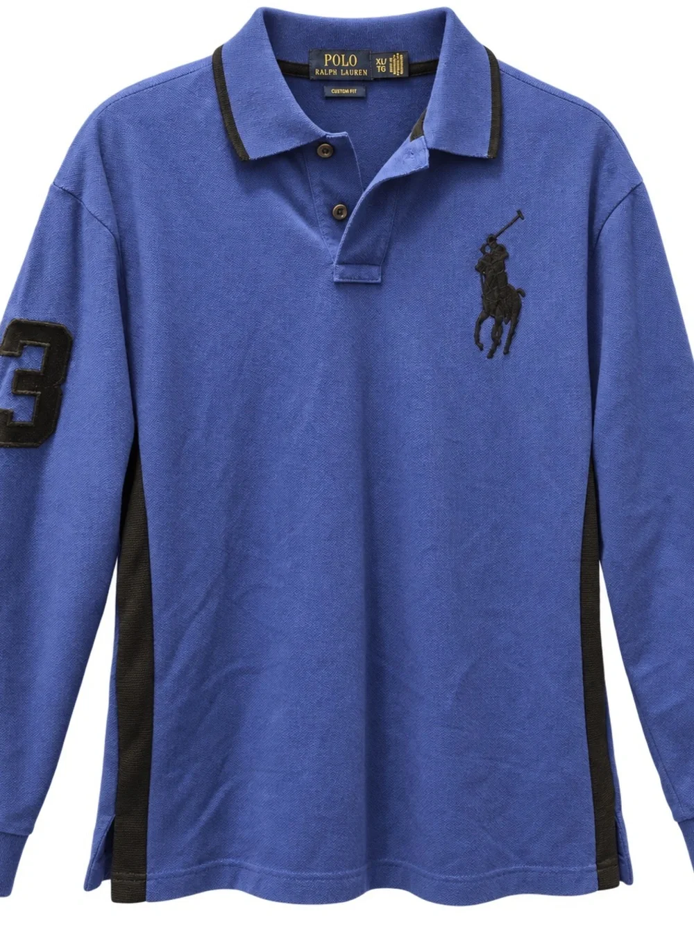 Polo Ralph Lauren Big Pony Long Sleeve Polo Men’s XL Blue Custom Fit
